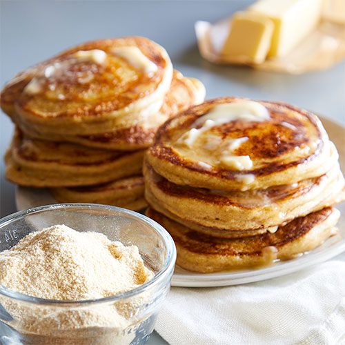 Pancakes aus frisch gemahlenem Korn